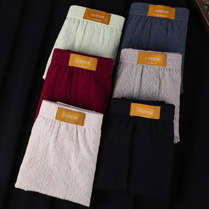 3PCS/Pack 100% Cotton Fashion Solid Plaid Underwear for Man Knit Breathable Men's Panties High Elastic Super Soft Boxers Hombre