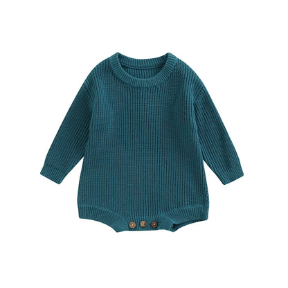 0-2Y Knitting Newborn Baby Girl Boy Spring Autumn Clothes Cute Long Sleeve Sweater Romper Jumpsuit Casual New born Outfits