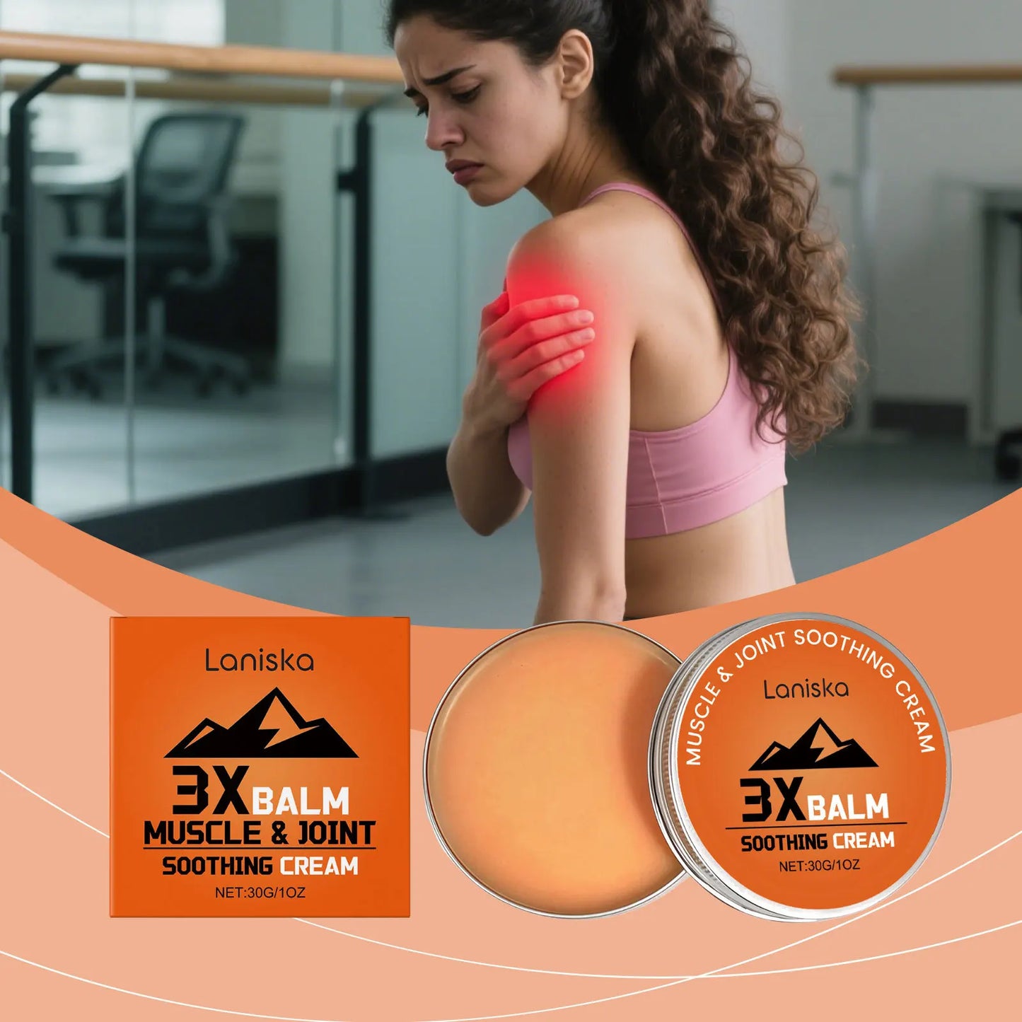 Laniska Therawolf Nerve-Relief Balmdeeply Penetrate Fast-Acting Relief Joint Discomfort Gentle Care Knee Shoulder Joint Support