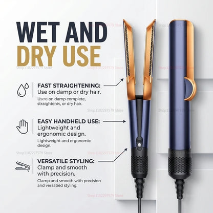 Two-in-one hair dryer and ion straightener-compact and lightweight,providing quick styling.Suitable for both home use and travel
