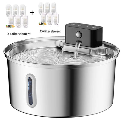 3L 5V USB Stainless Steel Wireless Recharging Sensor Auto Cat Water Drinking Fountain For Cats Dog Drinker Pet Dispenser Bowl
