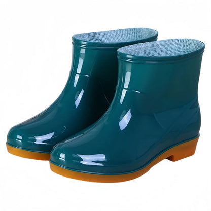 Non-slip Women's Short Rain Boots Waterproof Lightweight Garden Rain Shoes Low-top Durable Water Shoes For Outdoors,Kitchen,Work