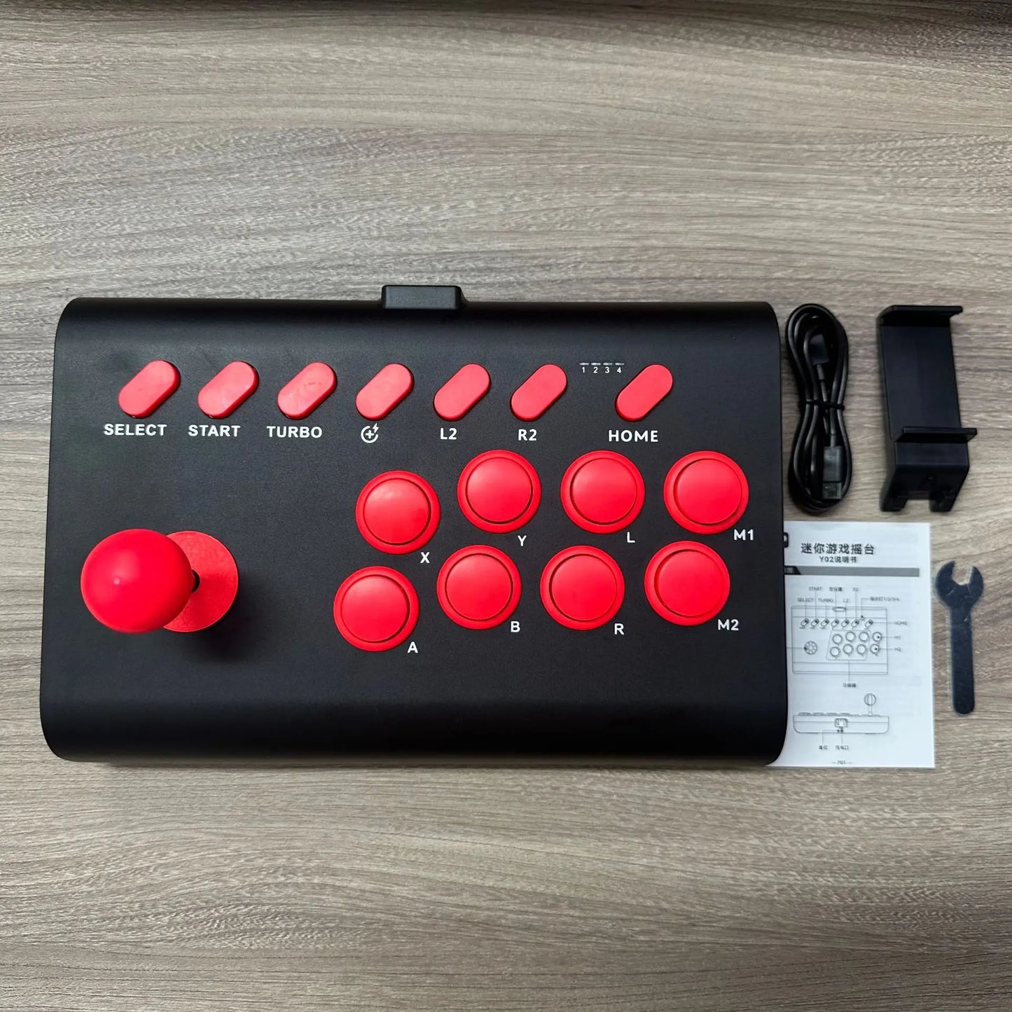 Arcade Fight Stick for P4/Switch/PC – Multi-Platform BT Joystick Controller with Turbo, Compatible with Android/iOS/Steam TV Box