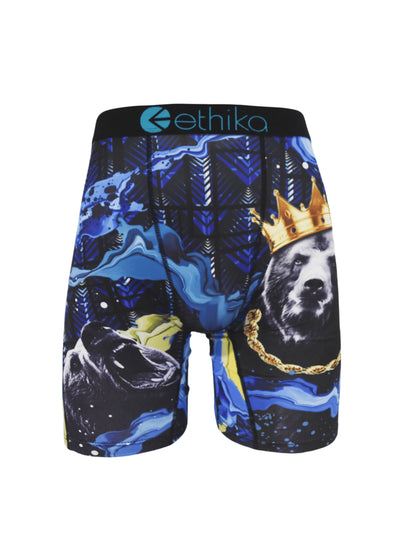 ETHIKA 1Pcs Men Underwear Boxers Breathable Mesh Crotch Man Underpants Plus Size L-3XL Mens Panties Printed Men's Boxers Briefs