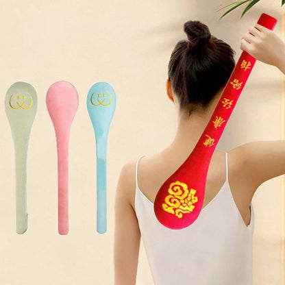 High Elasticity Latex Velvet Massage Pat Fu Character Slap Stick Massager Back Pain Relief Portable Body Vibration Hammer