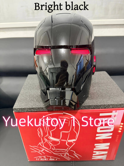 Newly Upgraded Iron Man Helmet Mk5 Mk50 Mk17 Wearable Voice Controlled Opening And Closing Classic Collectible Ornaments Gifts
