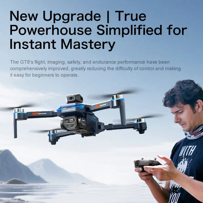 Lenovo GT8 Drone 8K Professional Dual Camera GPS FPV Brushless Motor Optical Flow Hovering Folding Quadcopter 4K RC Dron Toys