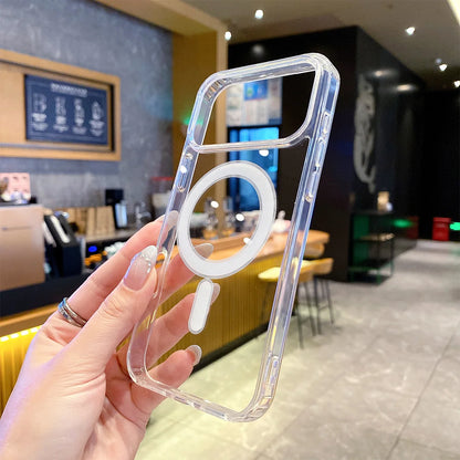 Original Clear For Magsafe Case For Apple iPhone 17 Air 16 16E 15 14 13 12 Mini 11 Pro Max Plus Magnetic Wireless Charging Cover