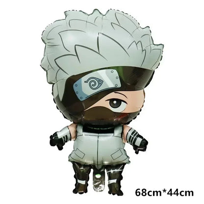Naruto Kakashi Balloons Uchiha Sasuke Ballons Happy Birthday Banner Party Decoration Kids Toy Cake Topper Disposable Tableware