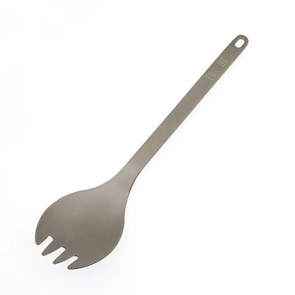 Colourful Pattern Outdoor Camping Picnic Barbecue Tableware Titanium Fork Spoon Outdoor Camping Picnic Tableware
