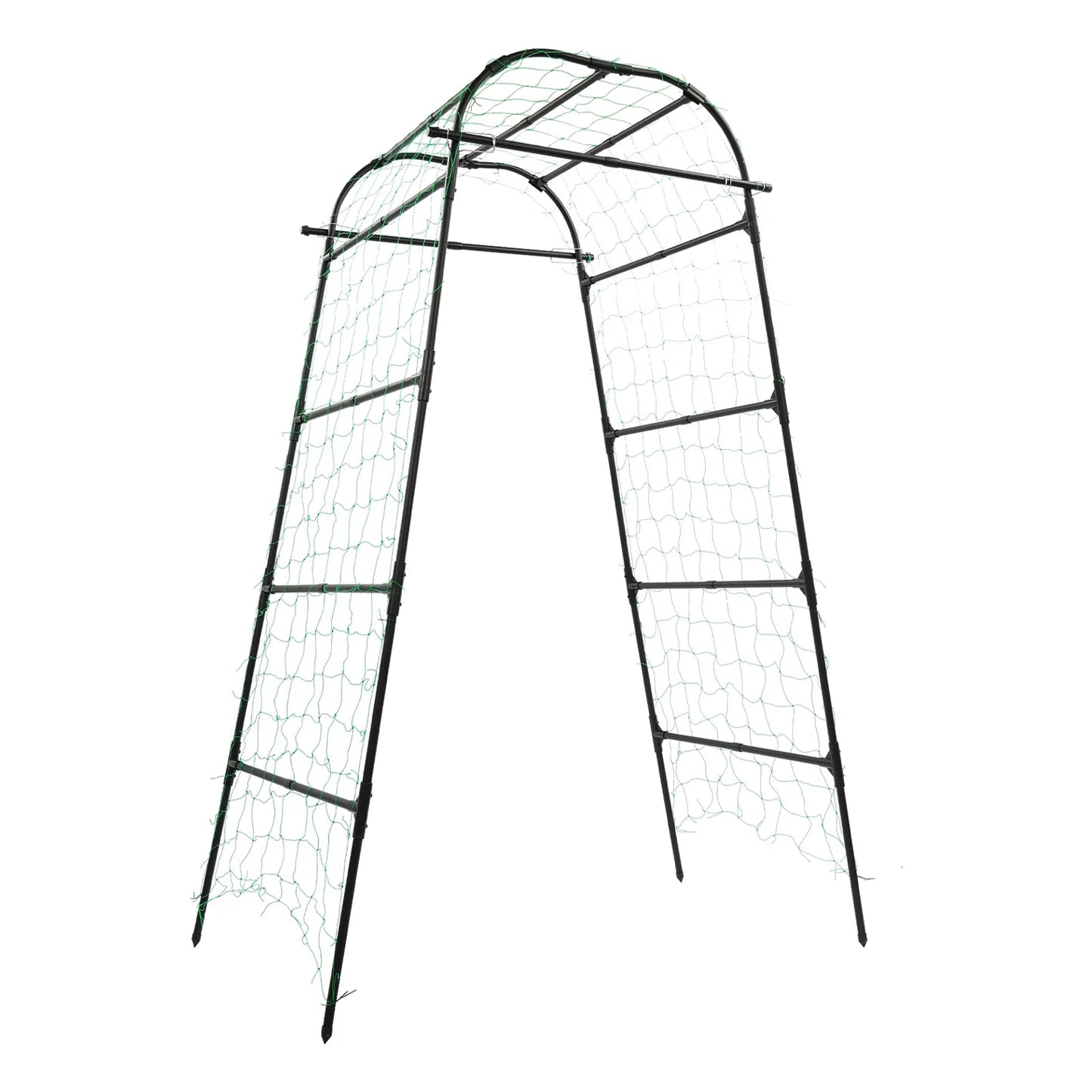 Garden Arch Trellis 82.7in Tall, Climbing Plant Support 35.4x31.5in, Steel Arbor for Cucumber Grape Vine Tomato