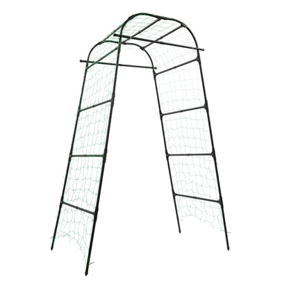 Garden Arch Trellis 82.7in Tall, Climbing Plant Support 35.4x31.5in, Steel Arbor for Cucumber Grape Vine Tomato