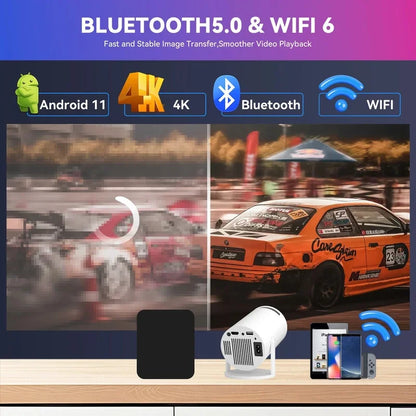 4K Mini Projector 10000 Lumens LED 1080P WiFi Bluetooth Ultra HD Portable Home Theater