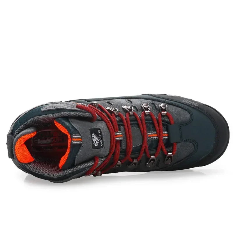 Men's Waterproof Ankle Boots | Genuine Leather Hiking Sneakers | Outdoor & Snow Boots