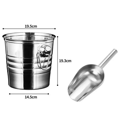 Stainless Steel Double Wall Wine Cooler Insulated Tabletop Wine Chiller for White Wine Champagne Fits Most Standard Sized Bottle