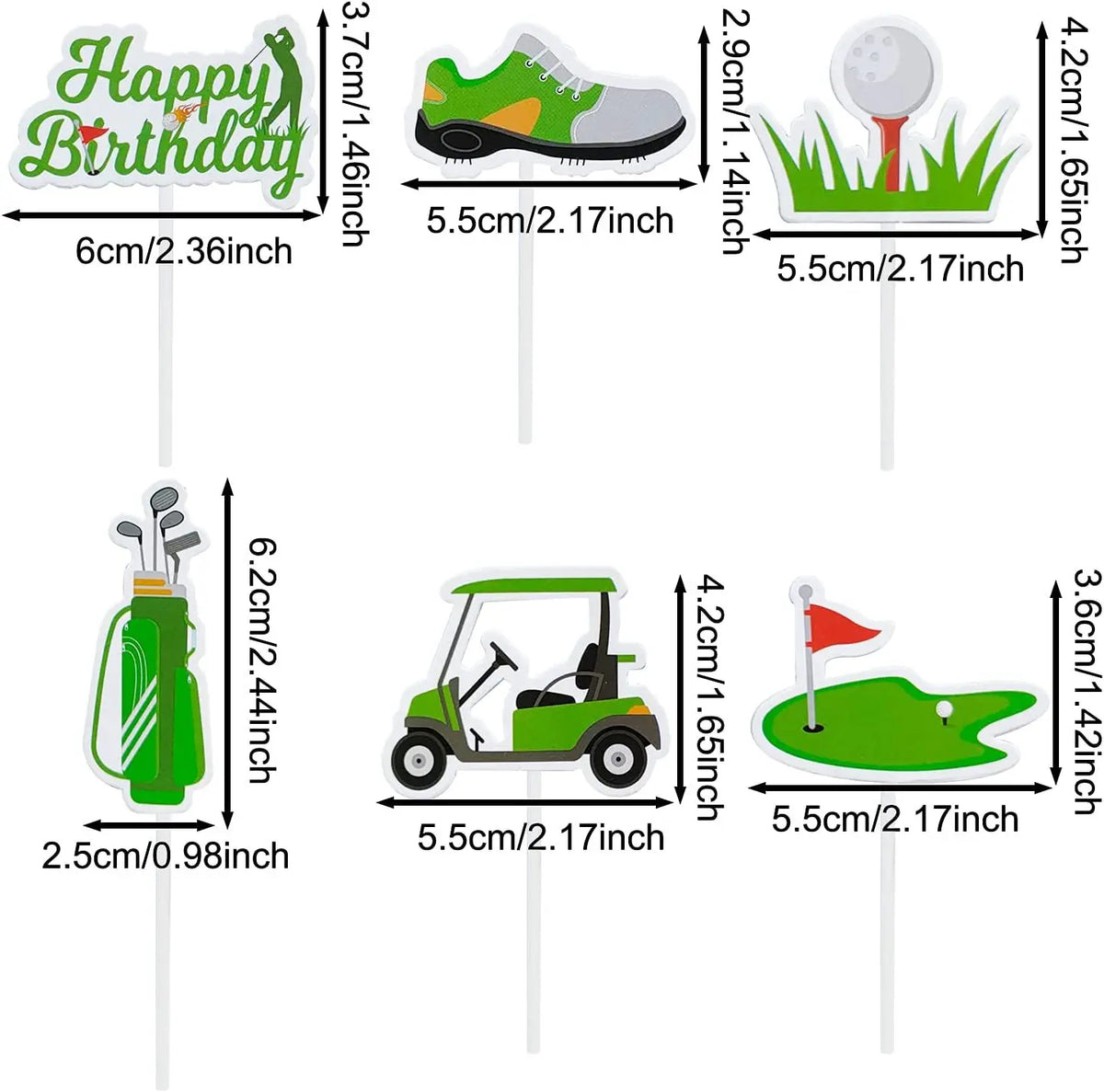 Weightlifting Cake Topper Happy Birthday Sports Pump Iron Kids Boy Man Party Baby Shower Cupcake Decoration Baking Supplies DIY