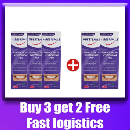 Purple Instant Teeth Whitening Pen Tartar Toothpaste Clean Teeth Stains No Sensitivity for Clearer Brighter Smile Cavity Care bd