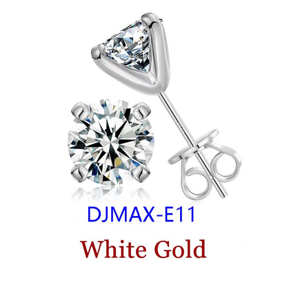 Premium 0.5-2ct Moissanite Diamond Stud Earrings for Women Orginal 925 Sterling Silver Screw Back Women Moissanite Earring 2026
