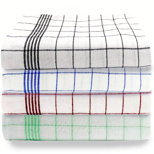 4Pcs, 45cm * 60cm, Multi-Colored Checkered Kitchen Dishcloths, Cleaning Cloths, Multi-Functional Kitchen Towels