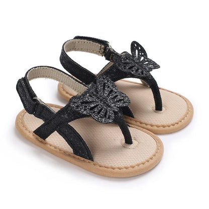 Baby Learning Walk Shoes, Breathable Summer Sandals with Bow & Embroidery, Soft Comfort Footwear for Newborn Infants 0-18M