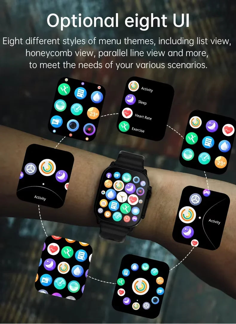 Original T800 Ultra2 Smart Watches Bluetooth Call Health Fitness Tracker Multi Sport Mode Smartwatch Women Men For Android IOS