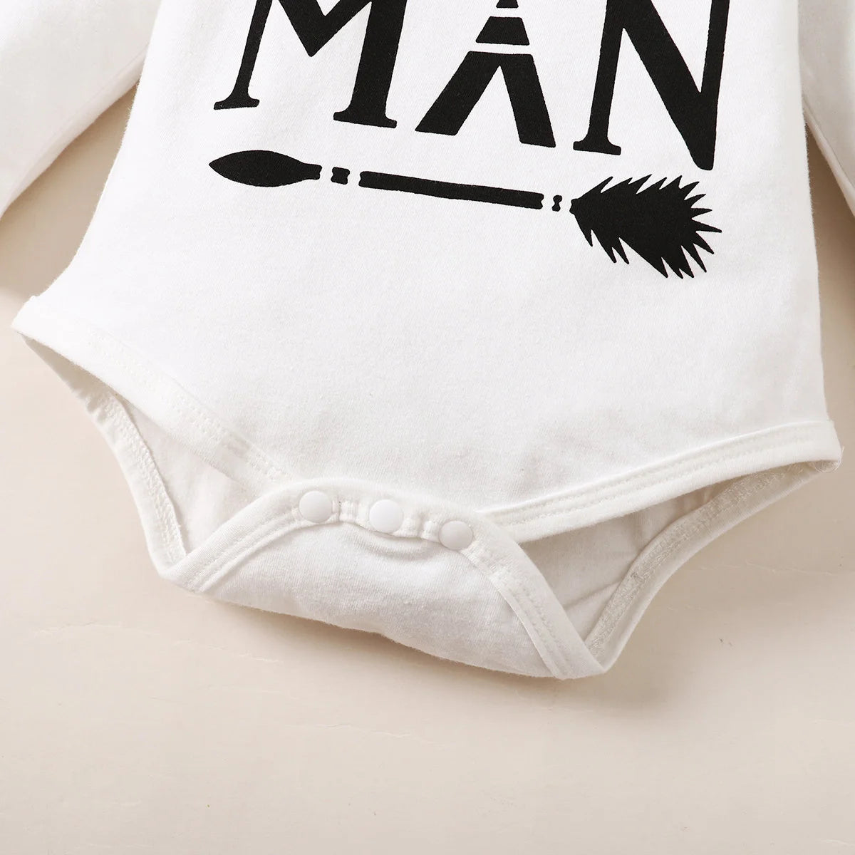 Winter 0-1 Years Old Infant Baby Boys Long  Sleeved  Letter Printing   Romper  Sports  Pants  3-Piece  Set  With  Hat
