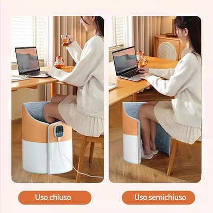 Golden Sunday Foot Warmer Desk Heater Temperature Adjustable Electric Heating Mat Silent Overheat Protection for Office Home Use