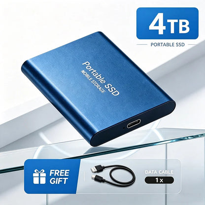 1TB Portable SSD 2TB External Hard Drive USB 3.1 High Speed Mobile Data Storage for Laptop Mac PC Compact Durable Use