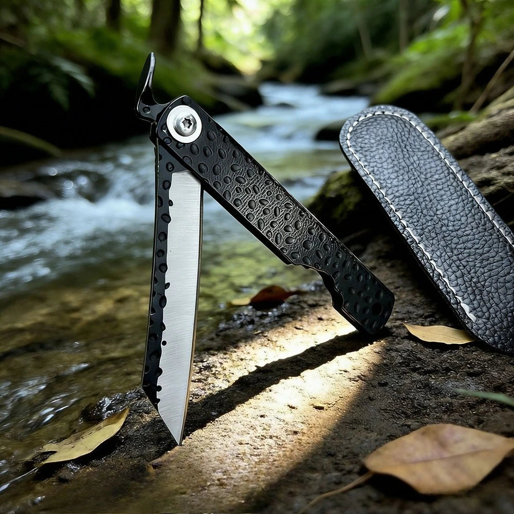 Household Folding Knife Durable Forged Steel Blade 420 Steel Handle Outdoor Camping with Multi-purpose Adventure Climbing Knives
