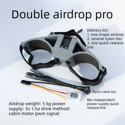 Reinforced FPV Drone Airdrop System (Pro Version) — High Payload Capacity, Strap-Mounted  For Firefighting and Rescue Drills