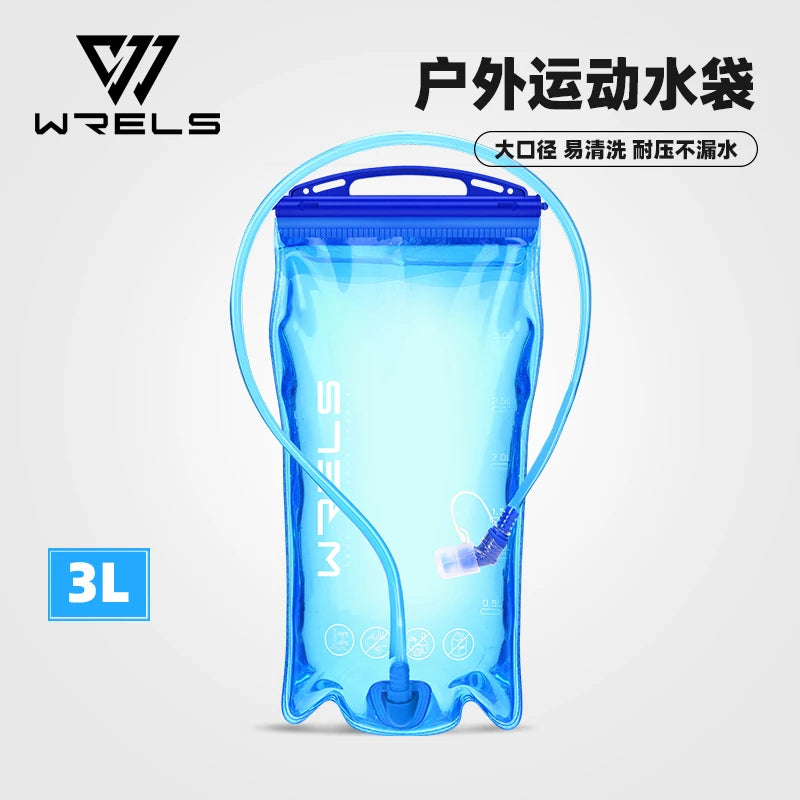 WRELS Foldable Silicone Water Bottle Outdoors Traveling Sport Running Cycling Kettle Water Bottle BPA Free 500ml With Straw