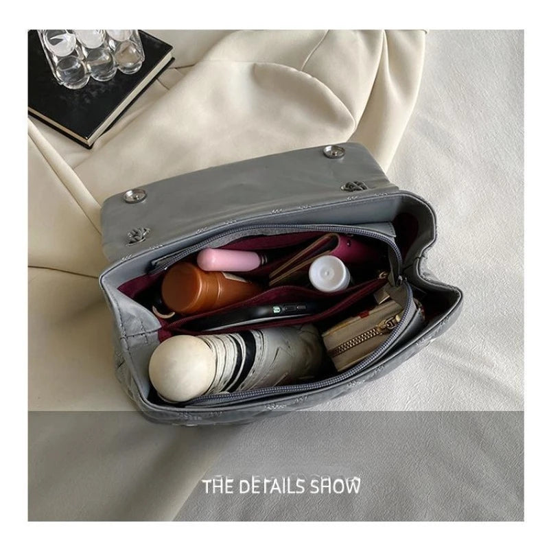 Rhombus Chain Bag Women's Large-capacity 2026 New Summer Versatile Shoulder Messenger Bag Texture Temperament Commuter Tote Bag