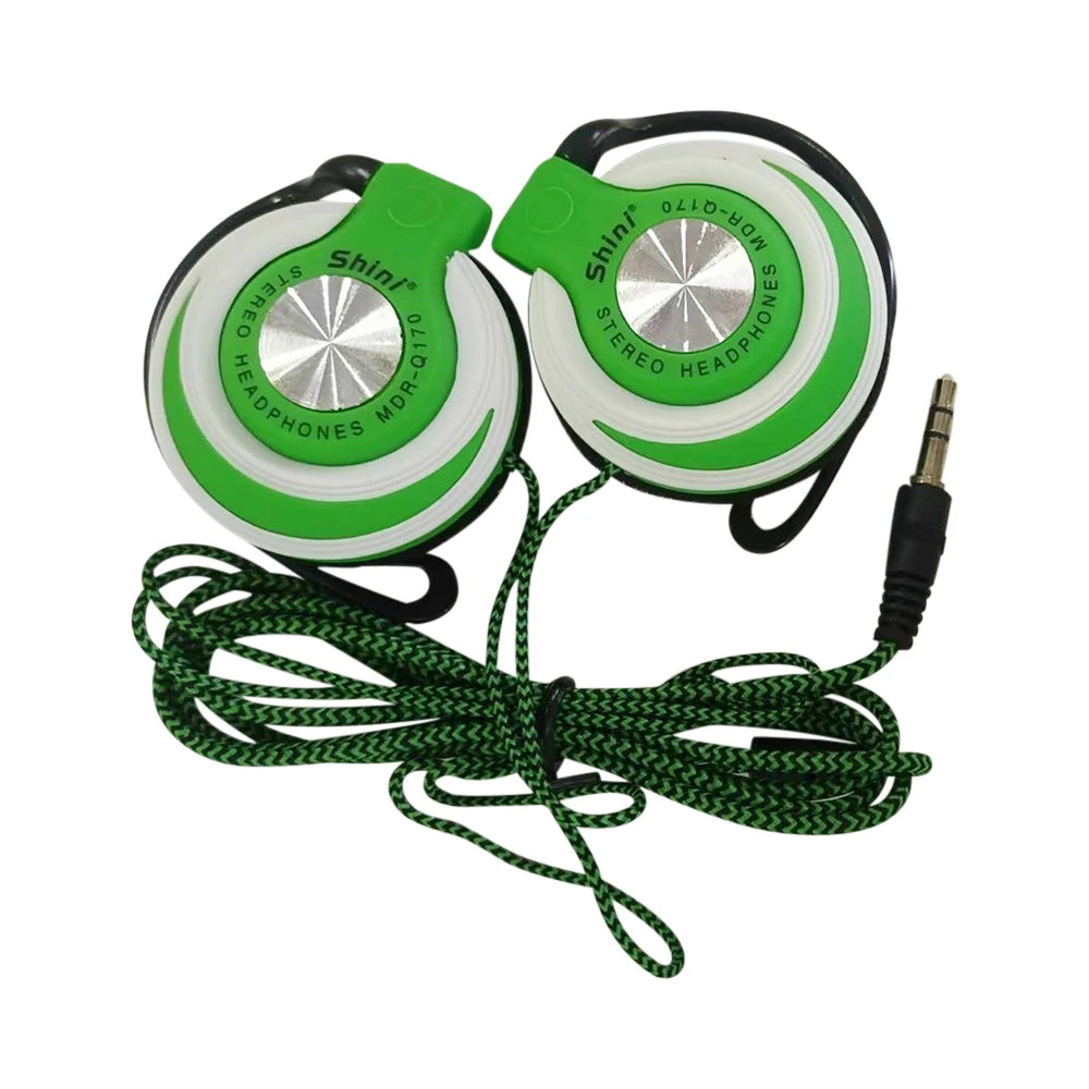 Q170 Universal 3.5mm Wired Headphones HIFI Heavy Bass Headset Over-ear Adjustable Ear Hook Earphones Music Earphone