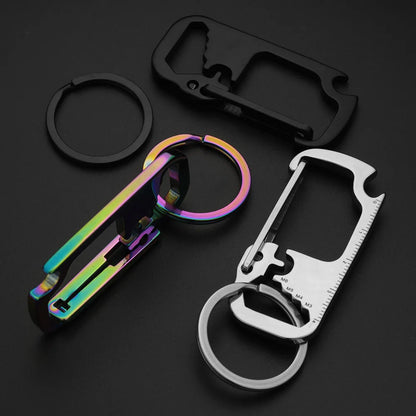 Stainless Steel Personalized Keychains Multifunctional Custom Lettering Keyrings Wrench Tool Bottle Opener Key Chain Ring K421