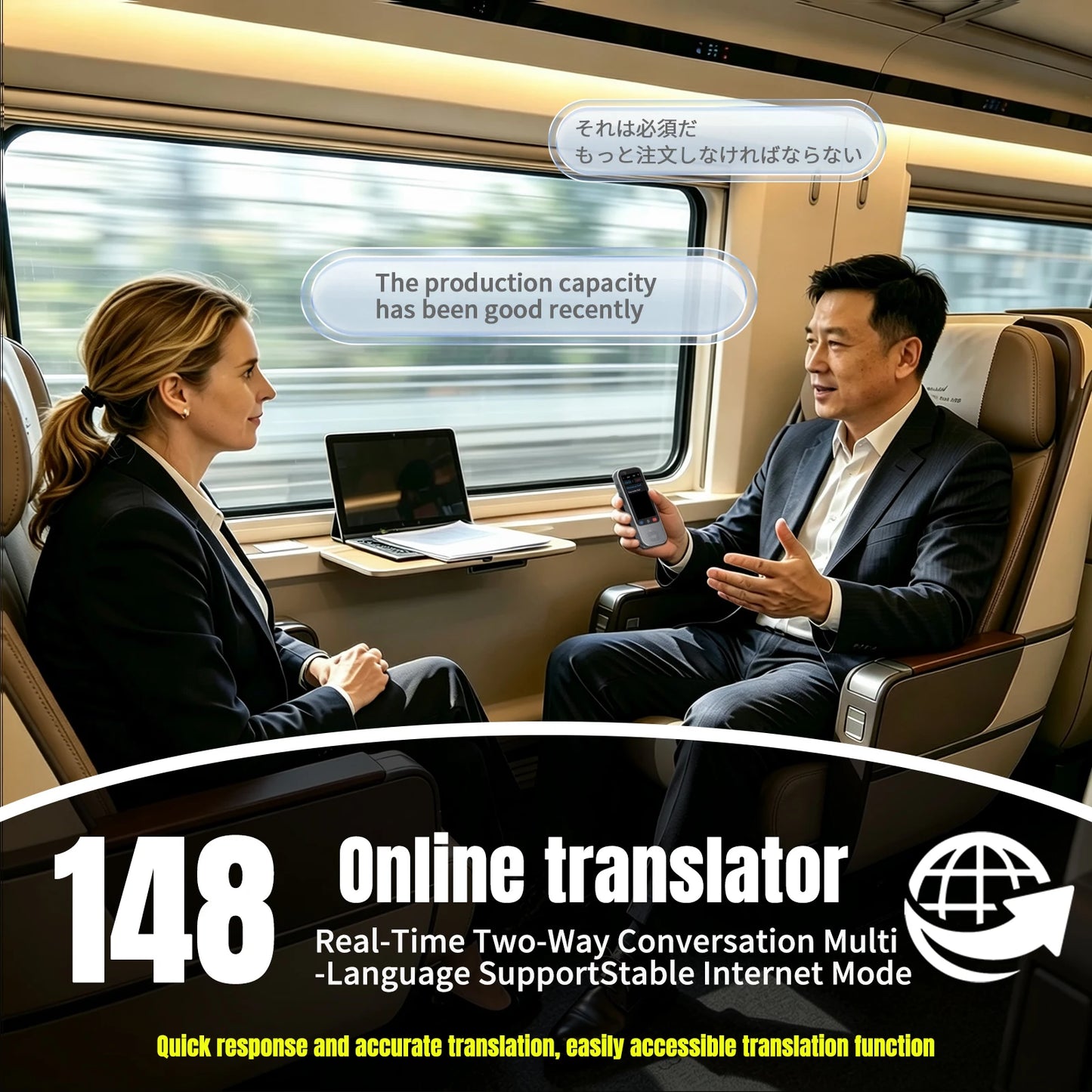 Language Translator Device Support 138 Languages Translation Device AI Translator with ChatGPT Offline Photo Voice Translator