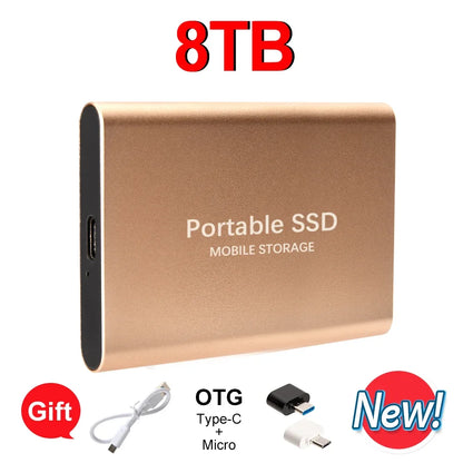 Reliable Brand 1TB External Hard Drive  Portable SSD  2TB 4TB  USB 3.1 High Speed Solid State Disk Data Storage