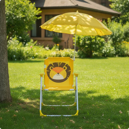 Kids Beach Chair with Umbrella Portable Children Camping Chair Sun Protection Lightweight Kid Parasol Chair for Outdoor Camping