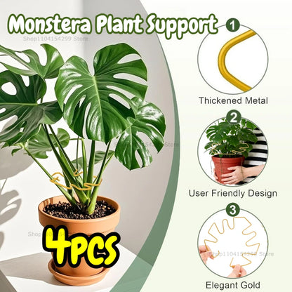 Large Monstera Plant Support Frame Sturdy Climbing Stems Leaf Stabilizer for Tall Houseplant Hanging Plant Stand Plants Holder