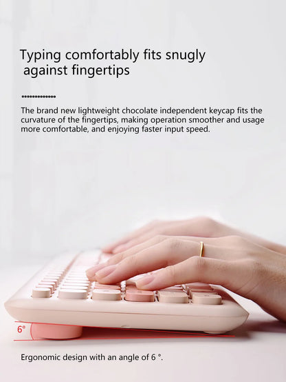 110-key color wireless keyboard and mouse set, with noise-reducing silent keys, suitable for laptops and desktop computers