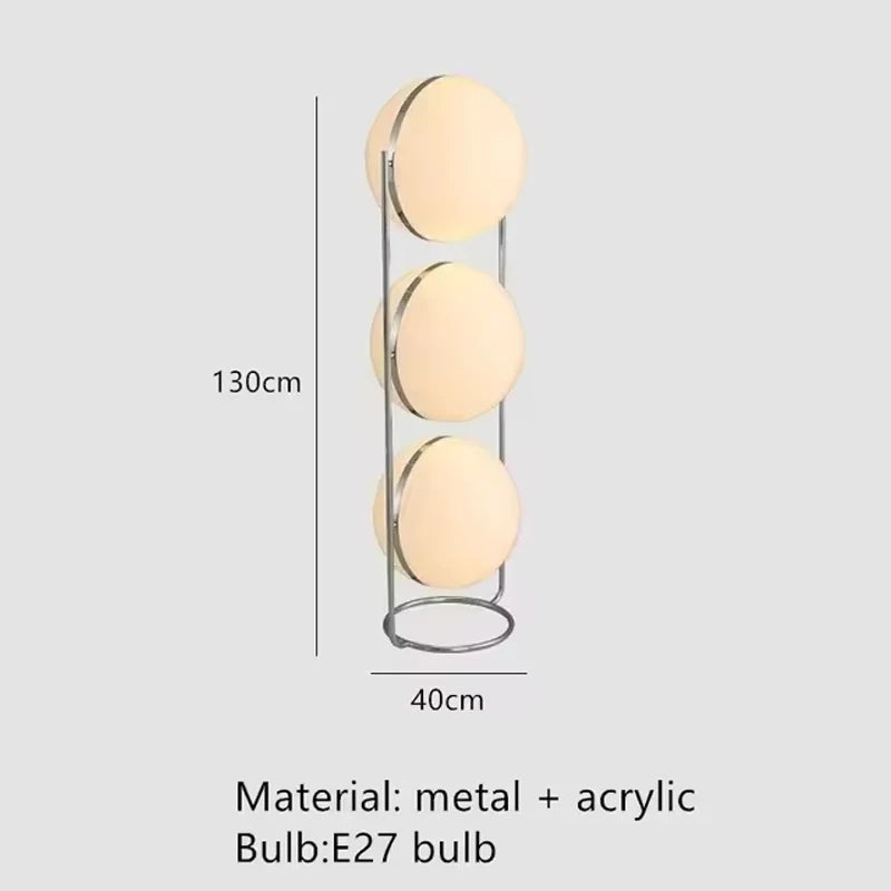 Modern Creative Floor Lamp White Yellow Acrylic Ball Standing Light Living Room Hotel Sofa Corner Decor Bedroom Bedside Lamps