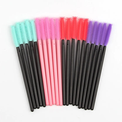 New 5/25/50Pcs Wholesale Crystal Eyelashes Brush Applicator Eyelash Brushes Plastic Mascara Wand Lashes Extension Makeup Beauty