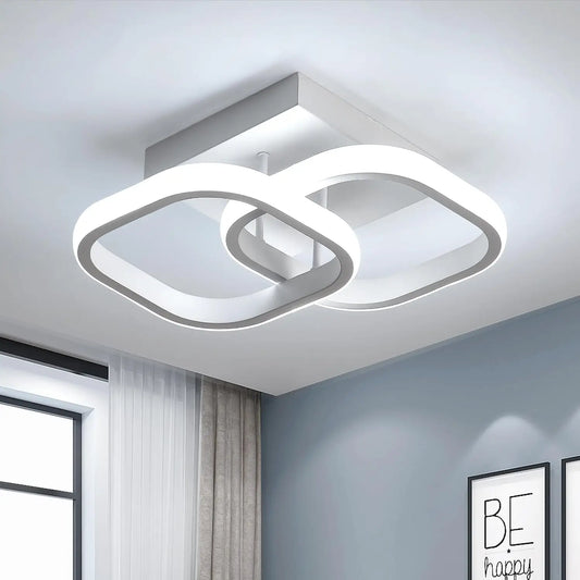 Modern LED Ceiling Lights Square Aisle Lamps Small Corridor Ceiling Fixtures for Hallway Kitchen Bedroom Stair Living Room Study