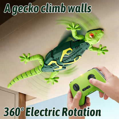 Wall Crawler RC Gecko, Rechargeable Remote Control Robot Toys | RC Animals Toy, Realistic Wall Crawling Halloween Birthday Gifts for Boys Girls,Birthday Halloween Christmas Gift