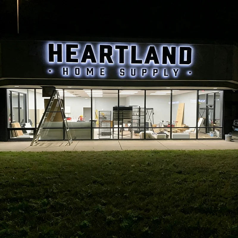 Custom 3D Business Logo Sign Large Personalized Illuminated LED Wall Signage Outdoor Backlit or Channel Letters for Storefront