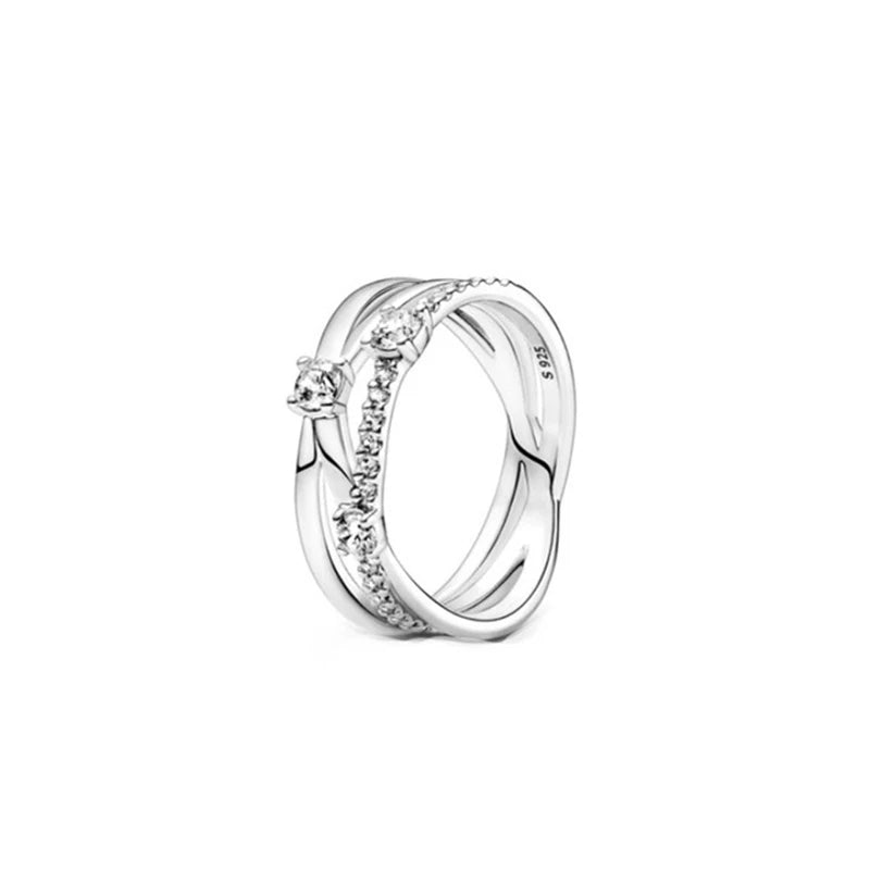 925 Sterling Silver Red Luminous firefly Heart Stone Snowflake Daisy Ring Rings Wedding Fashion Fine Jewelry For Mother Day