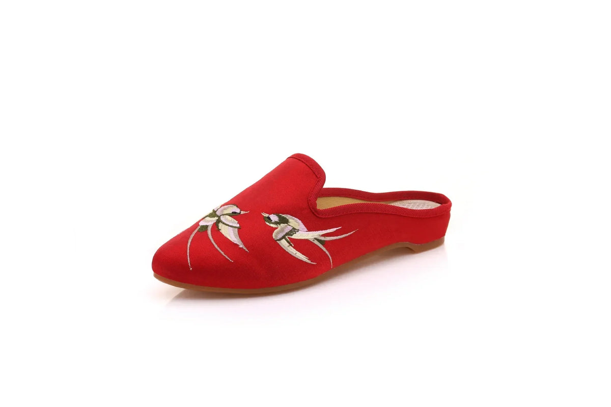 Embroidered Wedge Slippers | Vintage Boho-Style Sandals | Women's Casual Streetwear Footwear