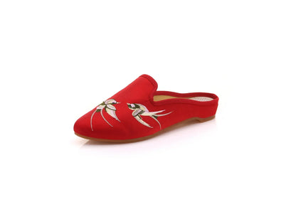 Embroidered Wedge Slippers | Vintage Boho-Style Sandals | Women's Casual Streetwear Footwear