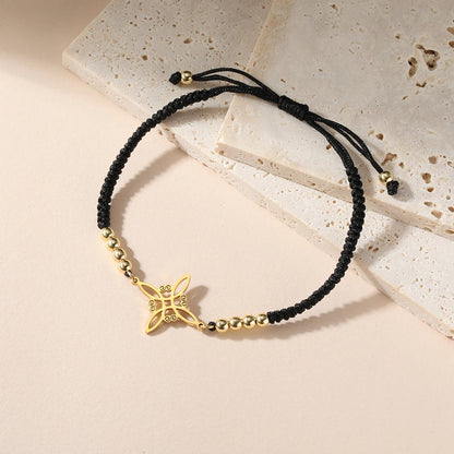 Dawapara Witch Knot Charm Bracelet for Women Celtics Knot Protection Amulet Bead Chain Stainless Steel Witchcraft Wiccan Jewelry