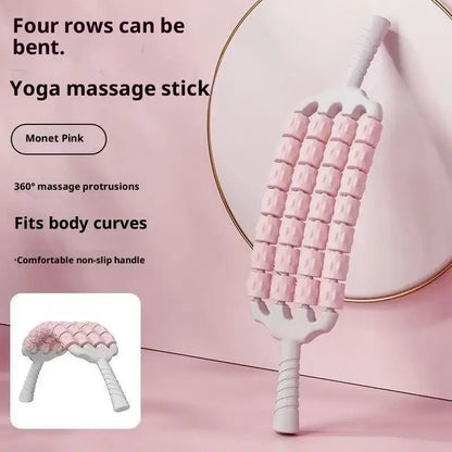 New Flexible Muscle Massage Roller For Leg Back Body Relaxation Portable Yoga Deep Tissue Knobbed Roller Fitness Recovery Tool