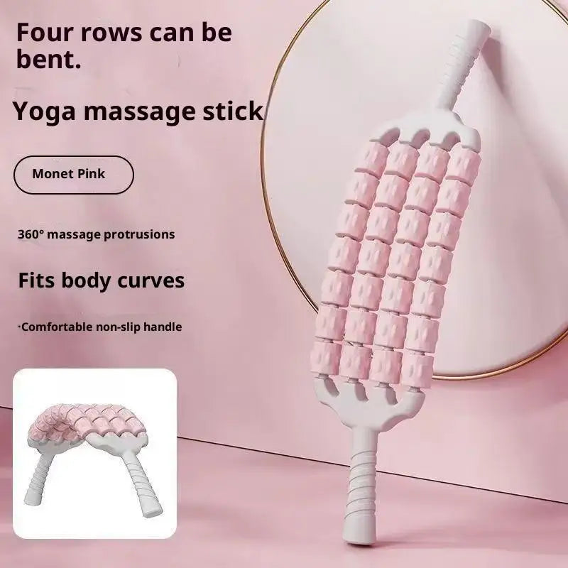 New Flexible Muscle Massage Roller For Leg Back Body Relaxation Portable Yoga Deep Tissue Knobbed Roller Fitness Recovery Tool